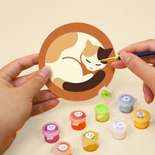 Load image into Gallery viewer, Paint by numbers 10cm Coasters (6 pieces) - Cat Life