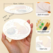 Load image into Gallery viewer, Paint by numbers 10cm Coasters (6 pieces) - Cat Life
