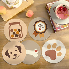Load image into Gallery viewer, Paint by numbers 10cm Coasters (6 pieces) - Puppy World