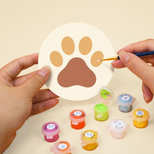 Load image into Gallery viewer, Paint by numbers 10cm Coasters (6 pieces) - Puppy World