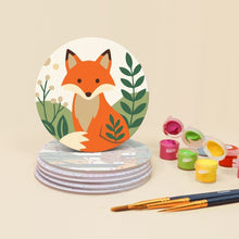 Load image into Gallery viewer, Paint by numbers 10cm Coasters (6 pieces) - Forest Friends