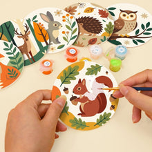 Load image into Gallery viewer, Paint by numbers 10cm Coasters (6 pieces) - Forest Friends