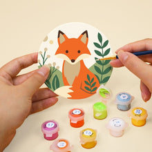 Load image into Gallery viewer, Paint by numbers 10cm Coasters (6 pieces) - Forest Friends