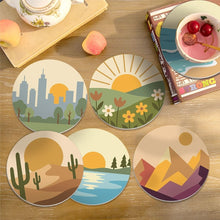 Load image into Gallery viewer, Paint by numbers 10cm Coasters (6 pieces) - Natural Horizons