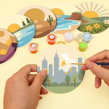 Load image into Gallery viewer, Paint by numbers 10cm Coasters (6 pieces) - Natural Horizons