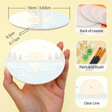 Load image into Gallery viewer, Paint by numbers 10cm Coasters (6 pieces) - Natural Horizons