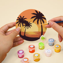Load image into Gallery viewer, Paint by numbers 10cm Coasters (6 pieces) - Sunset Horizons