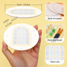 Load image into Gallery viewer, Paint by numbers 10cm Coasters (6 pieces) - Enchanted Windows