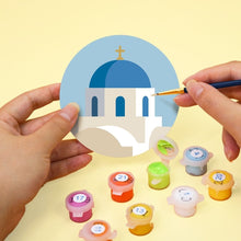 Load image into Gallery viewer, Paint by numbers 10cm Coasters (6 pieces) - Summer in Greece