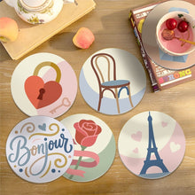 Load image into Gallery viewer, Paint by numbers 10cm Coasters (6 pieces) - Bonjour Paris