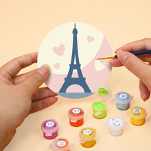 Load image into Gallery viewer, Paint by numbers 10cm Coasters (6 pieces) - Bonjour Paris