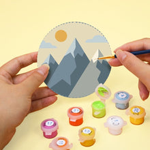 Load image into Gallery viewer, Paint by numbers 10cm Coasters (6 pieces) - Enchanted Horizons