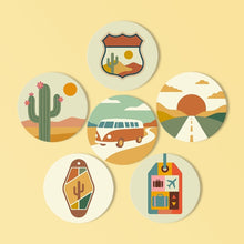 Load image into Gallery viewer, Paint by numbers 10cm Coasters (6 pieces) - Desert Journey Figured'Art
