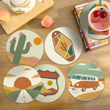 Load image into Gallery viewer, Paint by numbers 10cm Coasters (6 pieces) - Desert Journey