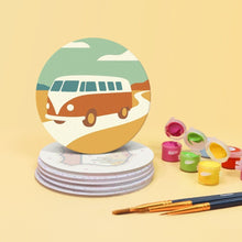Load image into Gallery viewer, Paint by numbers 10cm Coasters (6 pieces) - Desert Journey