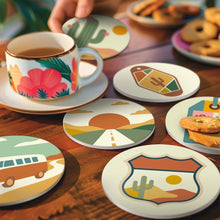 Load image into Gallery viewer, Paint by numbers 10cm Coasters (6 pieces) - Desert Journey