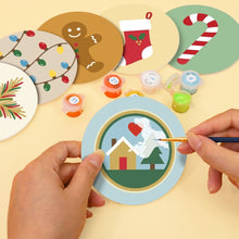 Load image into Gallery viewer, Paint by numbers 10cm Coasters (6 pieces) - Christmas Magic