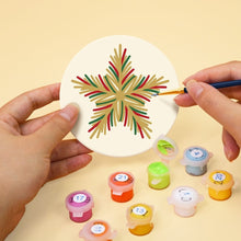Load image into Gallery viewer, Paint by numbers 10cm Coasters (6 pieces) - Christmas Magic