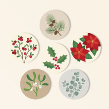 Load image into Gallery viewer, Paint by numbers 10cm Coasters (6 pieces) - Festive Foliage Figured'Art