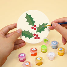 Load image into Gallery viewer, Paint by numbers 10cm Coasters (6 pieces) - Festive Foliage