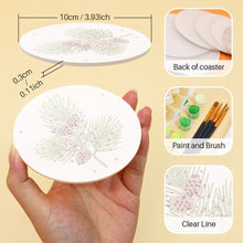 Load image into Gallery viewer, Paint by numbers 10cm Coasters (6 pieces) - Festive Foliage