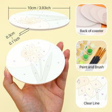 Load image into Gallery viewer, Paint by numbers 10cm Coasters (6 pieces) - Spring Blossoms