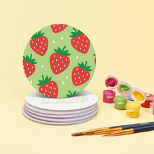 Load image into Gallery viewer, Paint by numbers 10cm Coasters (6 pieces) - Summer Picnic