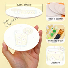 Load image into Gallery viewer, Paint by numbers 10cm Coasters (6 pieces) - Summer Picnic