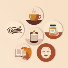Load image into Gallery viewer, Paint by numbers 10cm Coasters (6 pieces) - Cozy Rituals Figured'Art