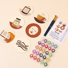Load image into Gallery viewer, Paint by numbers 10cm Coasters (6 pieces) - Cozy Rituals
