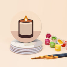 Load image into Gallery viewer, Paint by numbers 10cm Coasters (6 pieces) - Cozy Rituals