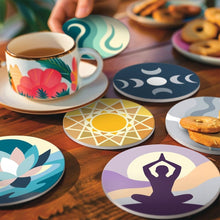 Load image into Gallery viewer, Paint by numbers 10cm Coasters (6 pieces) - Zen Balance