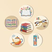 Load image into Gallery viewer, Paint by numbers 10cm Coasters (6 pieces) - Reading Retreat Figured'Art