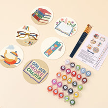 Load image into Gallery viewer, Paint by numbers 10cm Coasters (6 pieces) - Reading Retreat