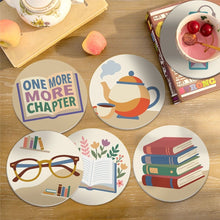 Load image into Gallery viewer, Paint by numbers 10cm Coasters (6 pieces) - Reading Retreat
