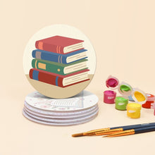 Load image into Gallery viewer, Paint by numbers 10cm Coasters (6 pieces) - Reading Retreat