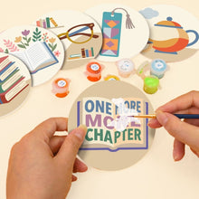 Load image into Gallery viewer, Paint by numbers 10cm Coasters (6 pieces) - Reading Retreat