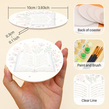 Load image into Gallery viewer, Paint by numbers 10cm Coasters (6 pieces) - Reading Retreat