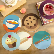 Load image into Gallery viewer, Paint by numbers 10cm Coasters (6 pieces) - Dessert Lovers