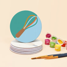 Load image into Gallery viewer, Paint by numbers 10cm Coasters (6 pieces) - Dessert Lovers