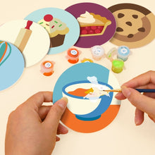 Load image into Gallery viewer, Paint by numbers 10cm Coasters (6 pieces) - Dessert Lovers