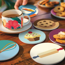 Load image into Gallery viewer, Paint by numbers 10cm Coasters (6 pieces) - Dessert Lovers