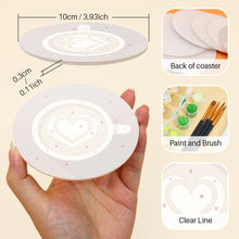 Load image into Gallery viewer, Paint by numbers 10cm Coasters (6 pieces) - Coffee Break