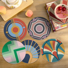 Load image into Gallery viewer, Paint by numbers 10cm Coasters (6 pieces) - Art Deco Harmony