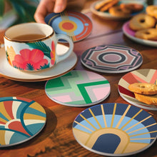 Load image into Gallery viewer, Paint by numbers 10cm Coasters (6 pieces) - Art Deco Harmony