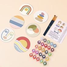 Load image into Gallery viewer, Paint by numbers 10cm Coasters (6 pieces) - Soft Lines