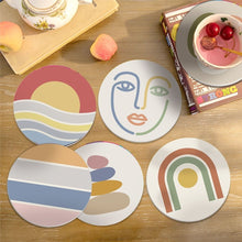Load image into Gallery viewer, Paint by numbers 10cm Coasters (6 pieces) - Soft Lines