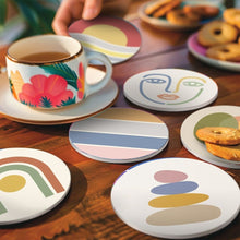 Load image into Gallery viewer, Paint by numbers 10cm Coasters (6 pieces) - Soft Lines