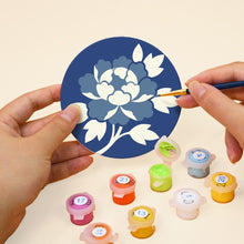 Load image into Gallery viewer, Paint by numbers 10cm Coasters (6 pieces) - Mediterranean Blue