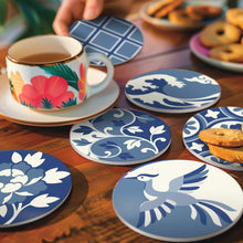 Load image into Gallery viewer, Paint by numbers 10cm Coasters (6 pieces) - Mediterranean Blue